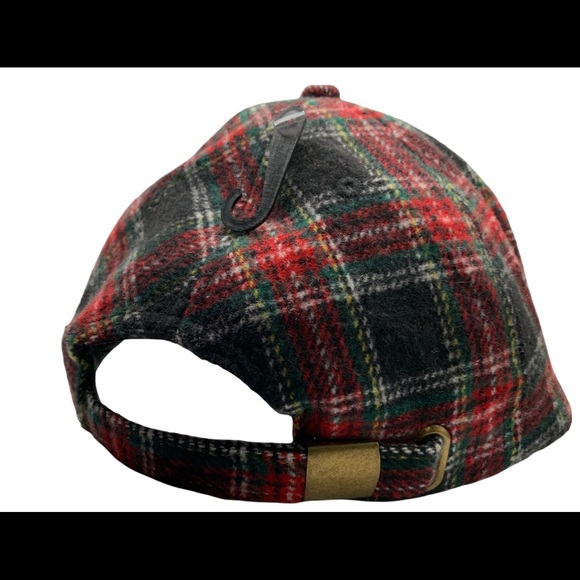 Plaid hat cap adjustable with embroidered deer/buck - Picture 9 of 10